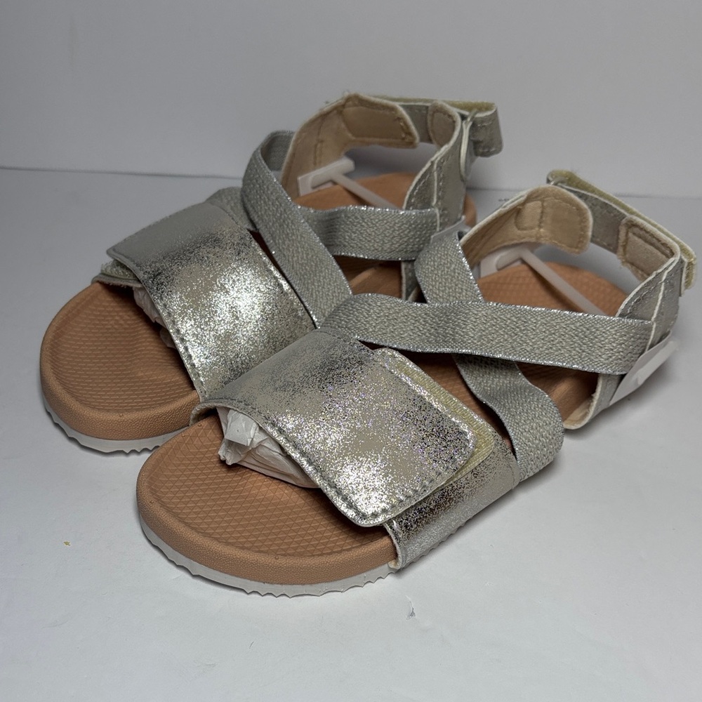 Dr. Scholl's Islander Sandal Toddler Girls Size 10 Silver Kids Sandals